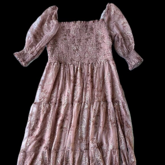 Pink and gold floral dress - Picture 1 of 1